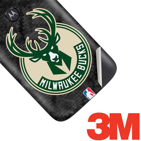 NBA Milwaukee Bucks Rusted Dark Moto E5 Play Skin